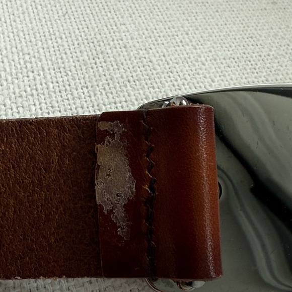 Dolce & Gabbana Brown Leather Belt with Silver Buckle - Picture 8 of 9